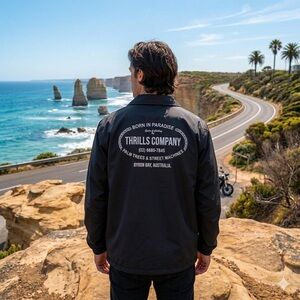THRILLS COMPANY Byron Bay Australia Jacket Mens S Windbreaker Born In Paradise